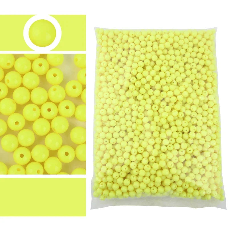 Candy Color Acrylic Round Beads Set