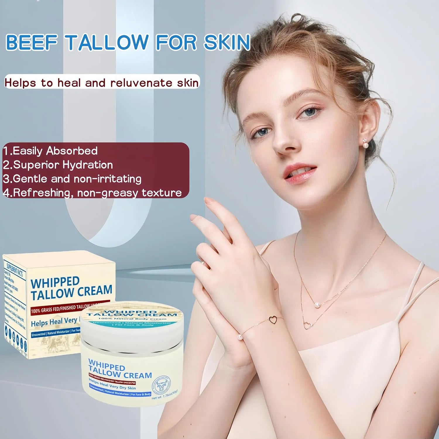 Grass-Fed Beef Tallow Moisturizer