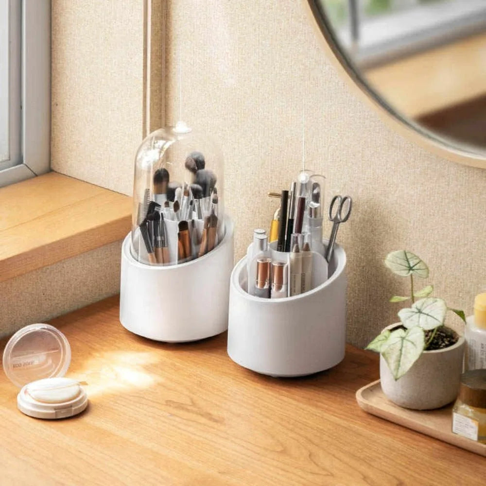 360° Rotating Makeup Brush Storage Box