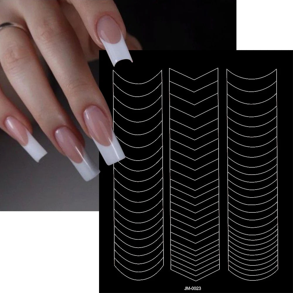 3D Self-Adhesive Airbrush Stencil Nail Stickers