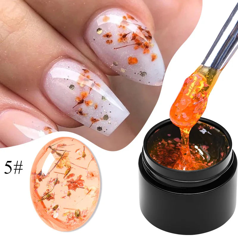 5ml Pink Dried Flower Gel Nail Polish