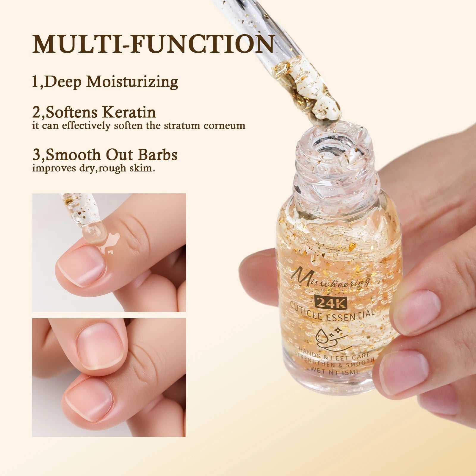 24K Golden Foil Nutritional Nail & Cuticle Oil