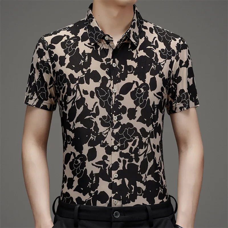 Ice Silk Floral Shirt