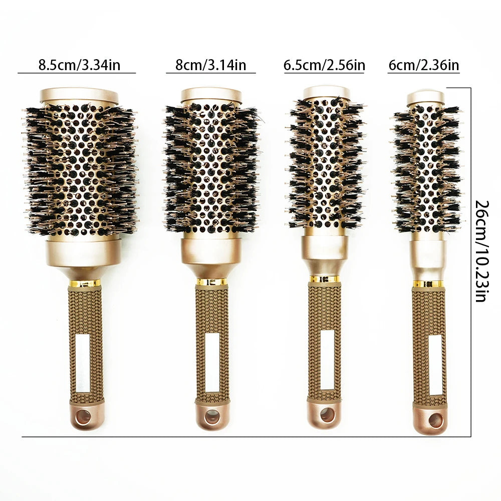 Aluminum Round Barrel Curling Brush Adds Volume