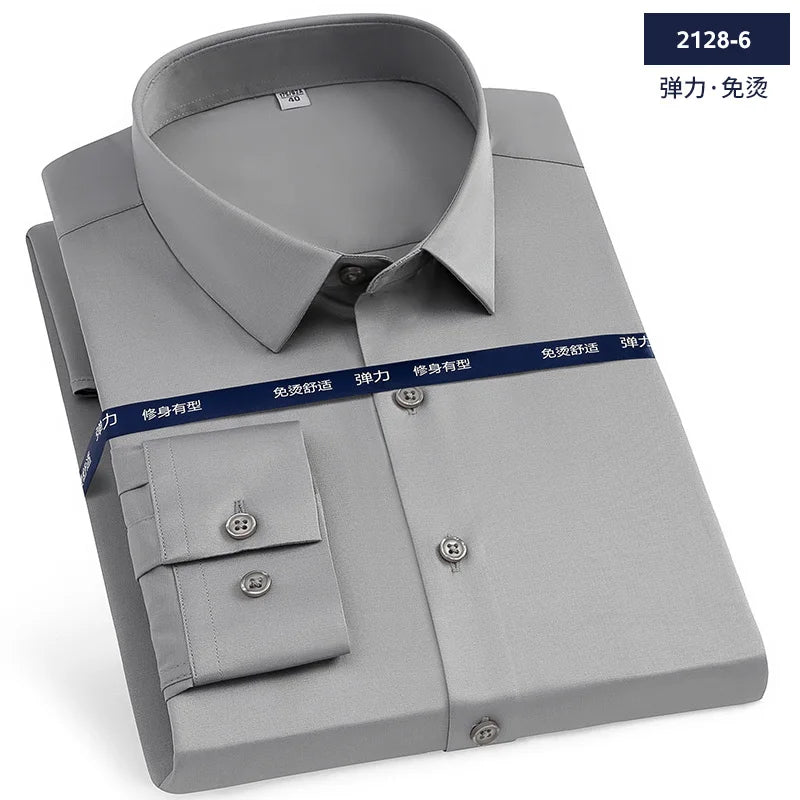 Premium Ice Silk Long-Sleeved Shirt