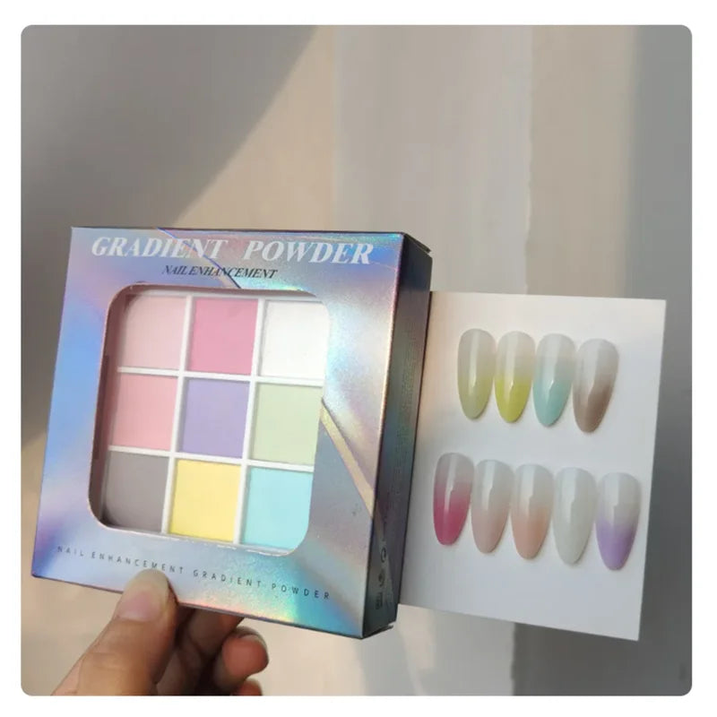 9-Color Solid Nail Powders