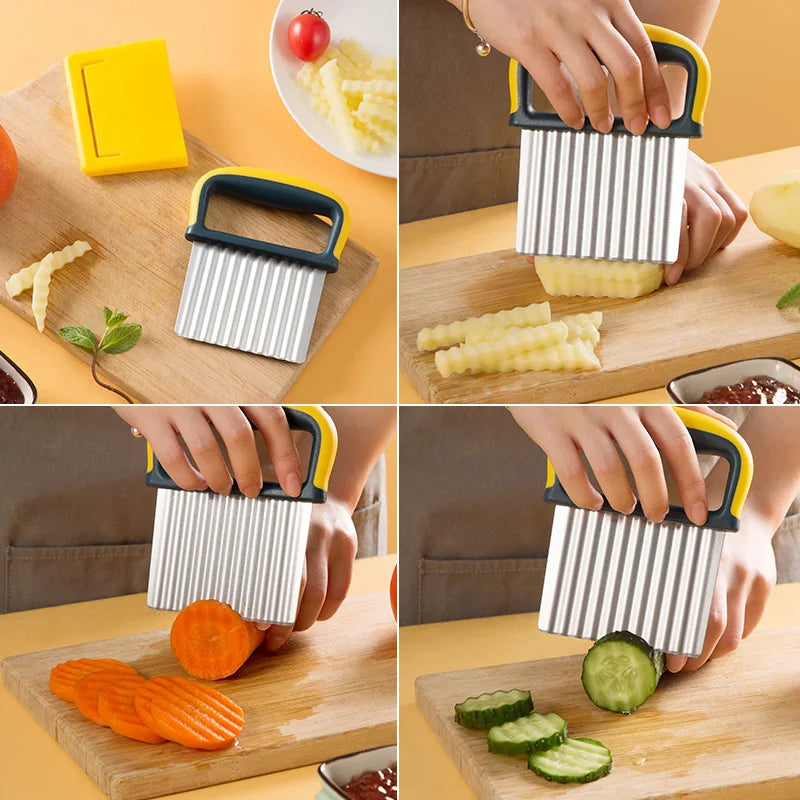 Late-Model Corrugated Potato and Vegetable Slicer with Wavy Blade