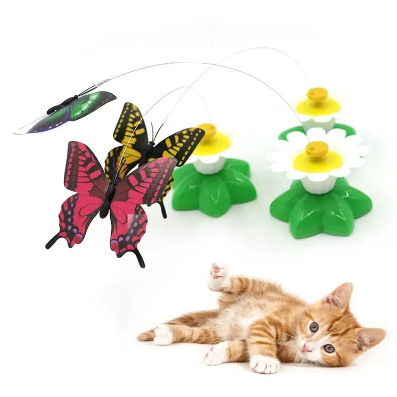USB Interactive Cat Toy: Rotating Butterfly Training Toy