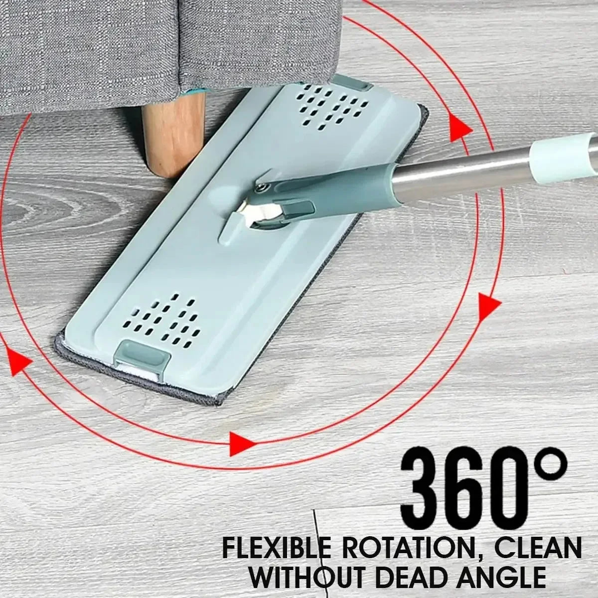 Hand-Free Flat Squeeze Mop with Bucket