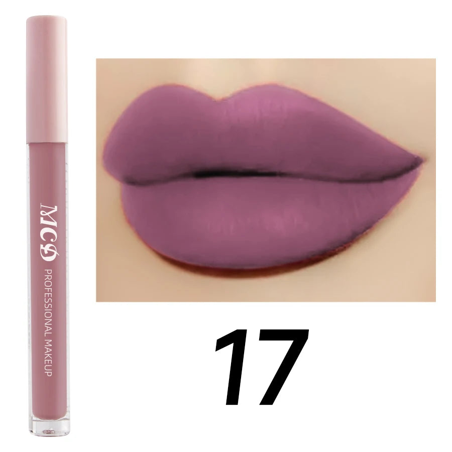 Dark Brown Waterproof Velvet Matte Lip Gloss
