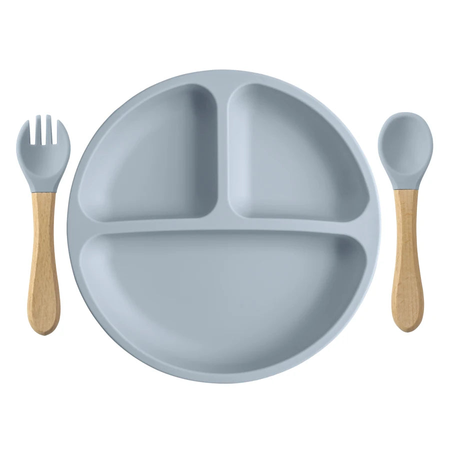 3PCS Silicone Baby Feeding Set