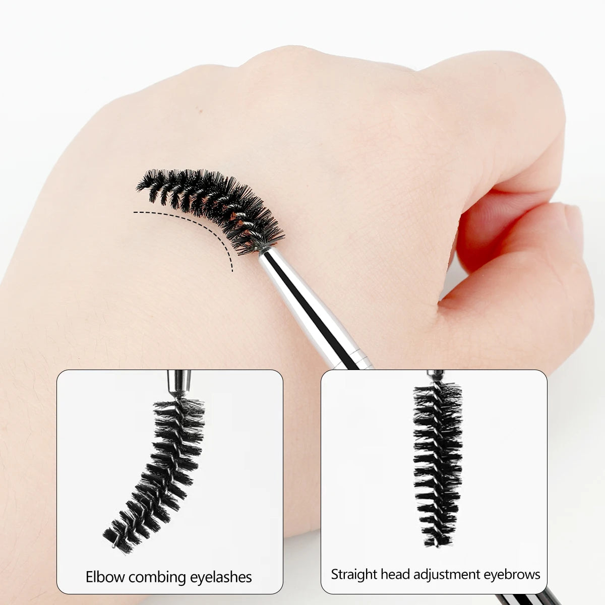 Dual-Ended Eyebrow and Eyelash Brush