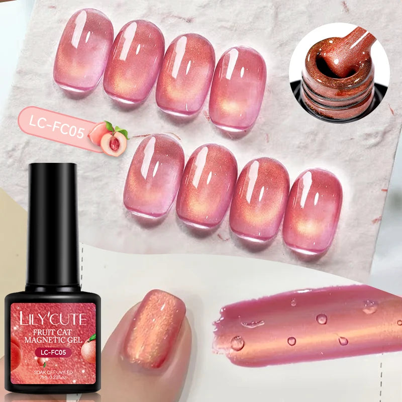 Peach Pink Cat Magnetic Gel Polish