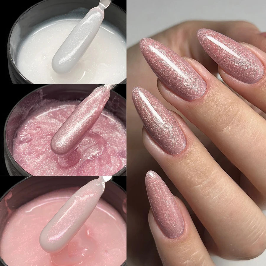 Glitter Milky Hard Builder Gel