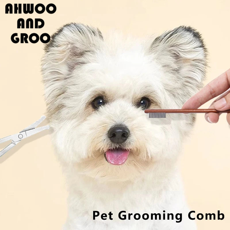 Wood Pet Facial Cleaning Comb