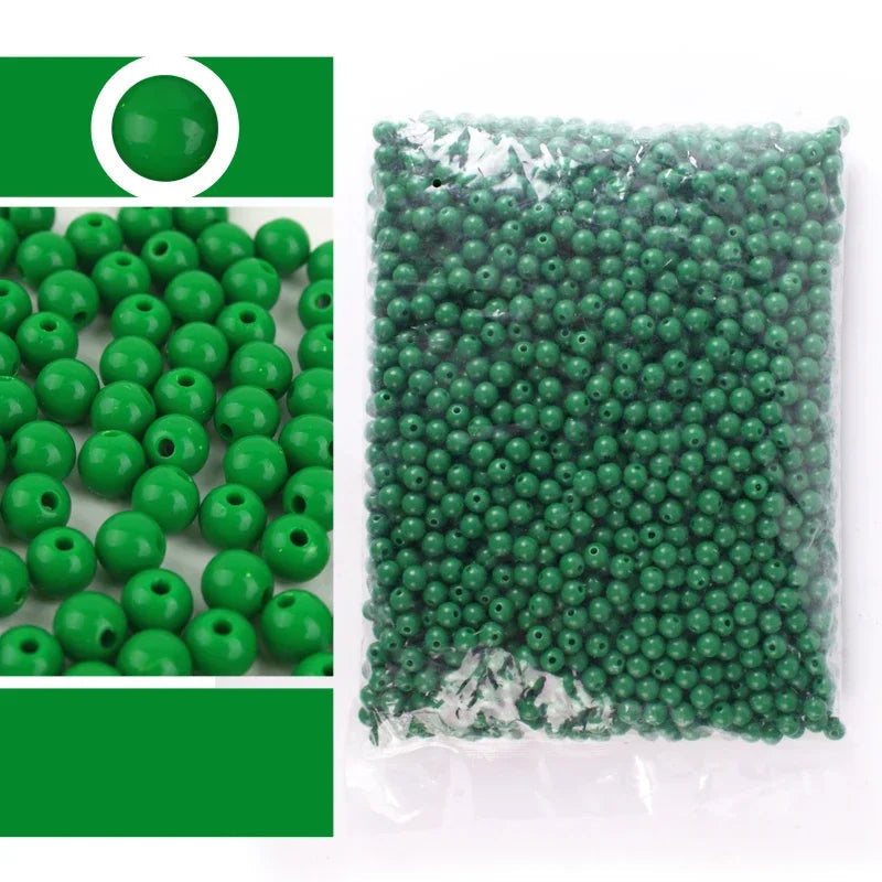 Candy Color Acrylic Round Beads Set
