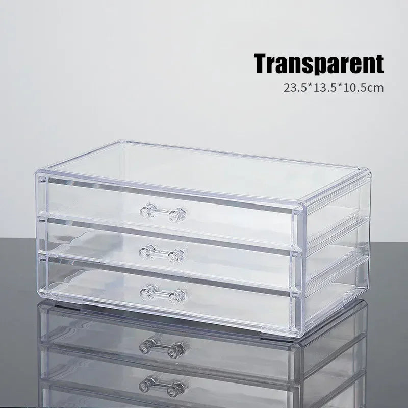 Large Transparent Acrylic Four-Drawer Makeup Organizer