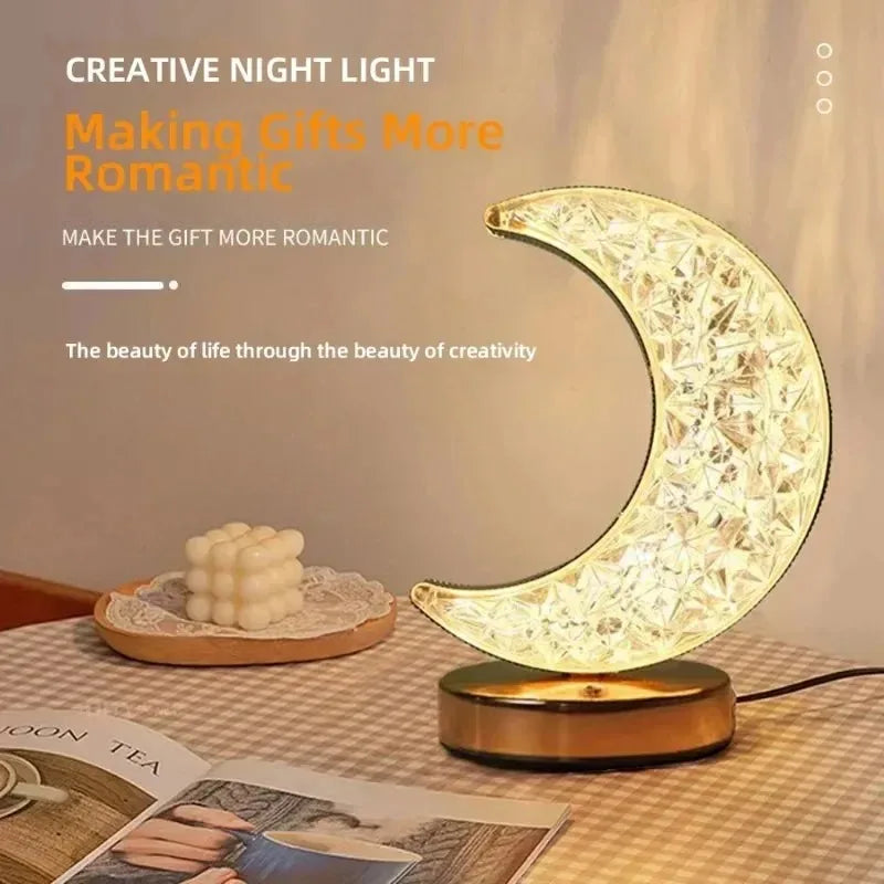 3D Crystal Moon Lamp
