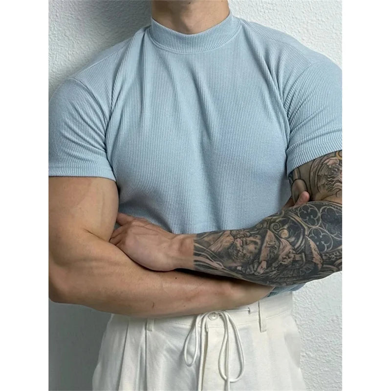 High Collar Fitness T-Shirt