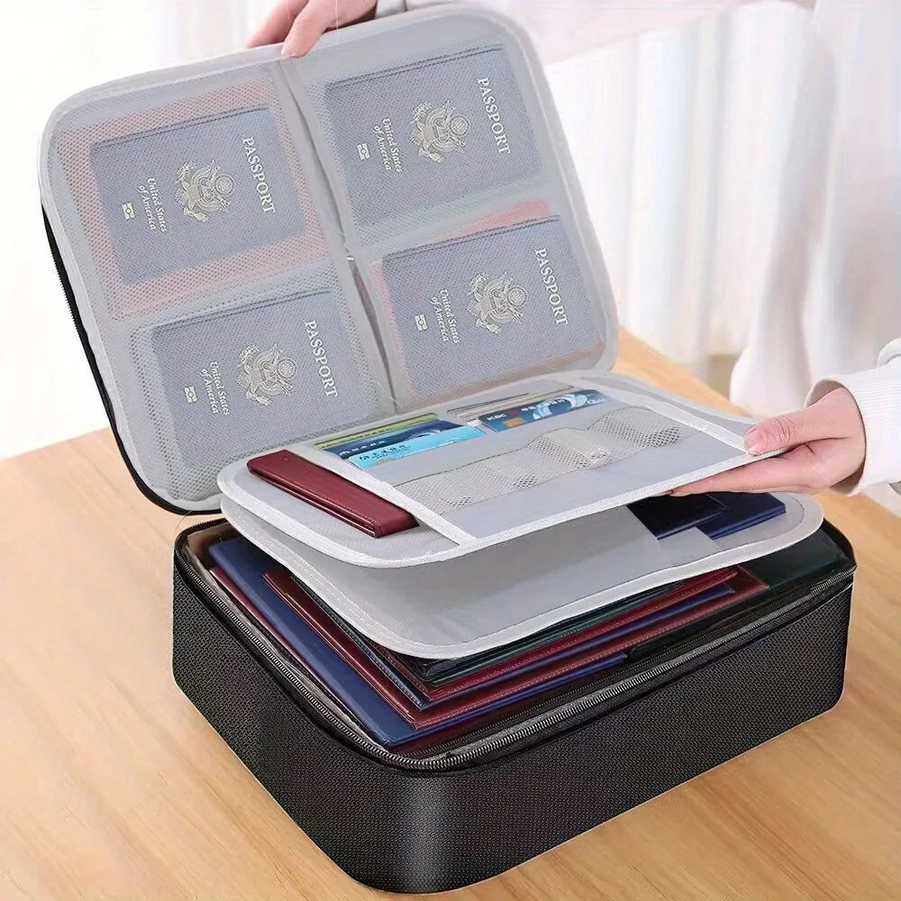 Multi-Layer Portable Document Organizer Bag