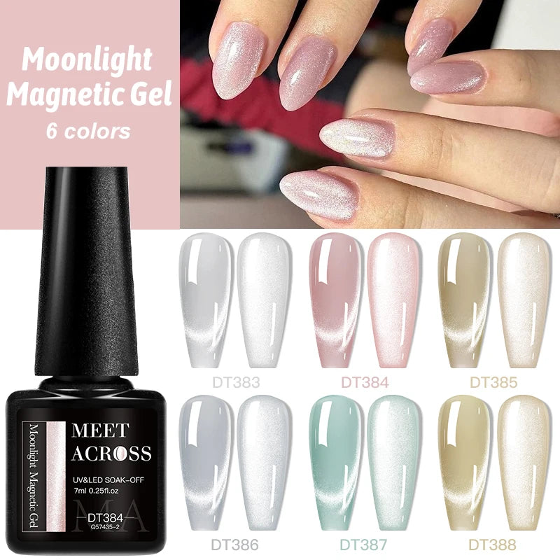 Pink Silver Cat Eye Magnetic Gel Polish