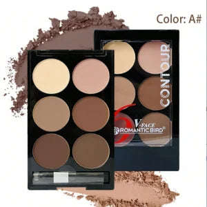 6-Color Contour and Highlight Palette with Brush