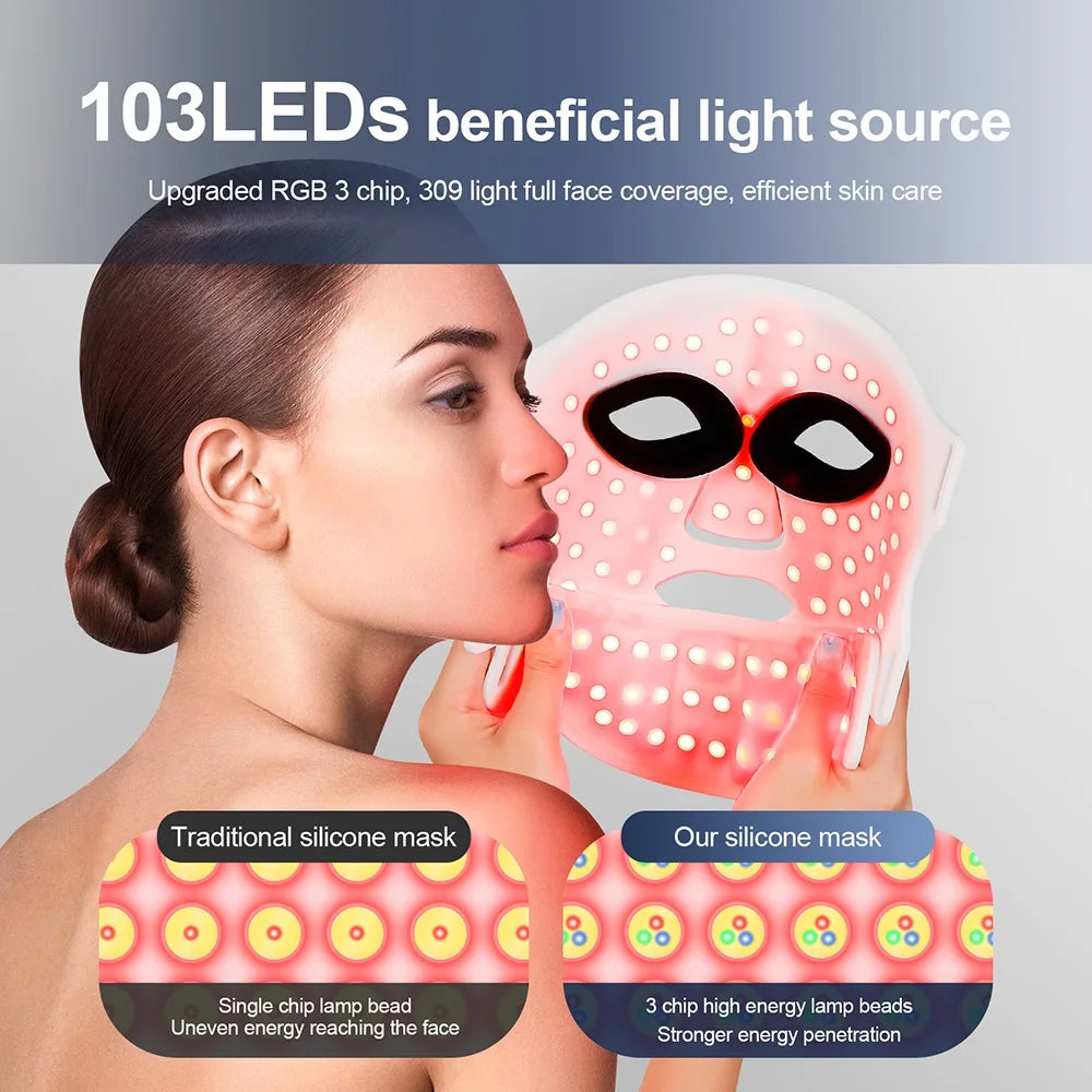 Silicone LED Face and Neck Mask