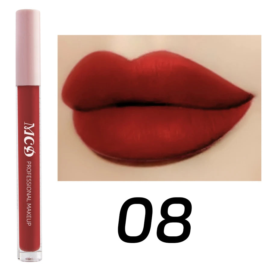 Dark Brown Waterproof Velvet Matte Lip Gloss