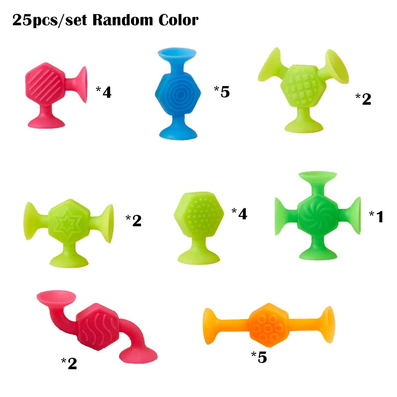25pcs Suction Cup Building Toys