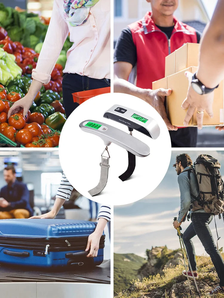Portable LCD Digital Luggage Scale 50kg/110lb Travel Weighing Tool