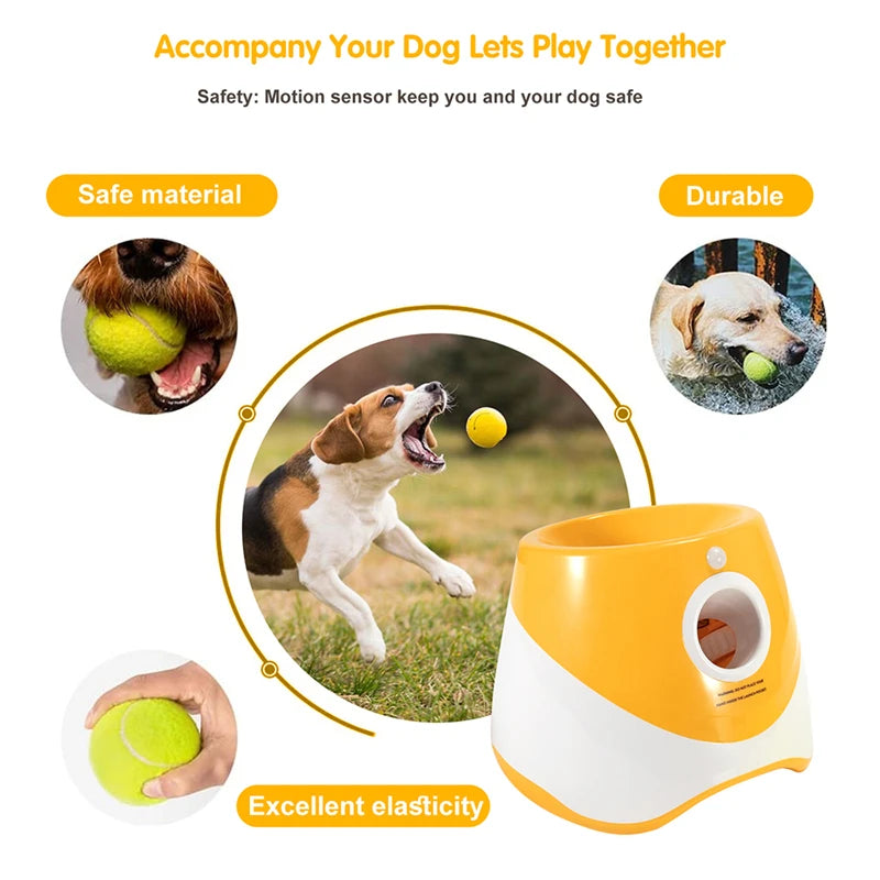 Automatic Dog Tennis Launcher Toy for Interactive Playtime