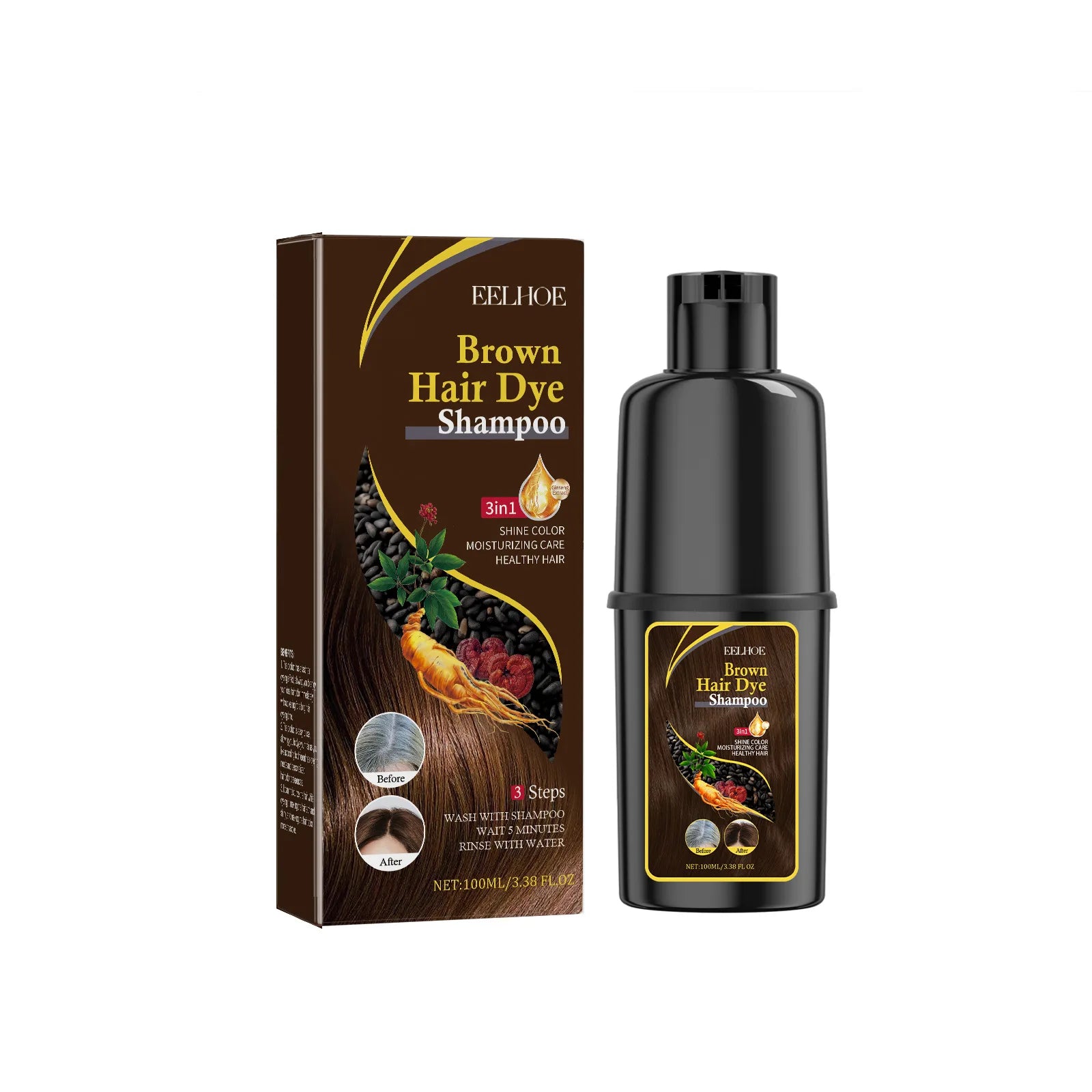 3-in-1 Rapid Hair Dyeing Shampoo