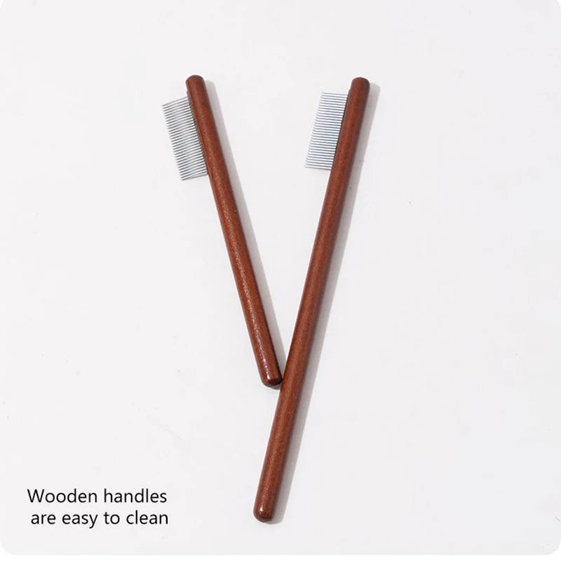 Wood Pet Facial Cleaning Comb