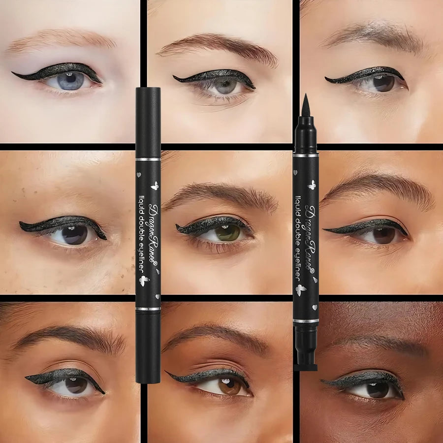 Double-Ended Waterproof Stamp Eyeliner Pen