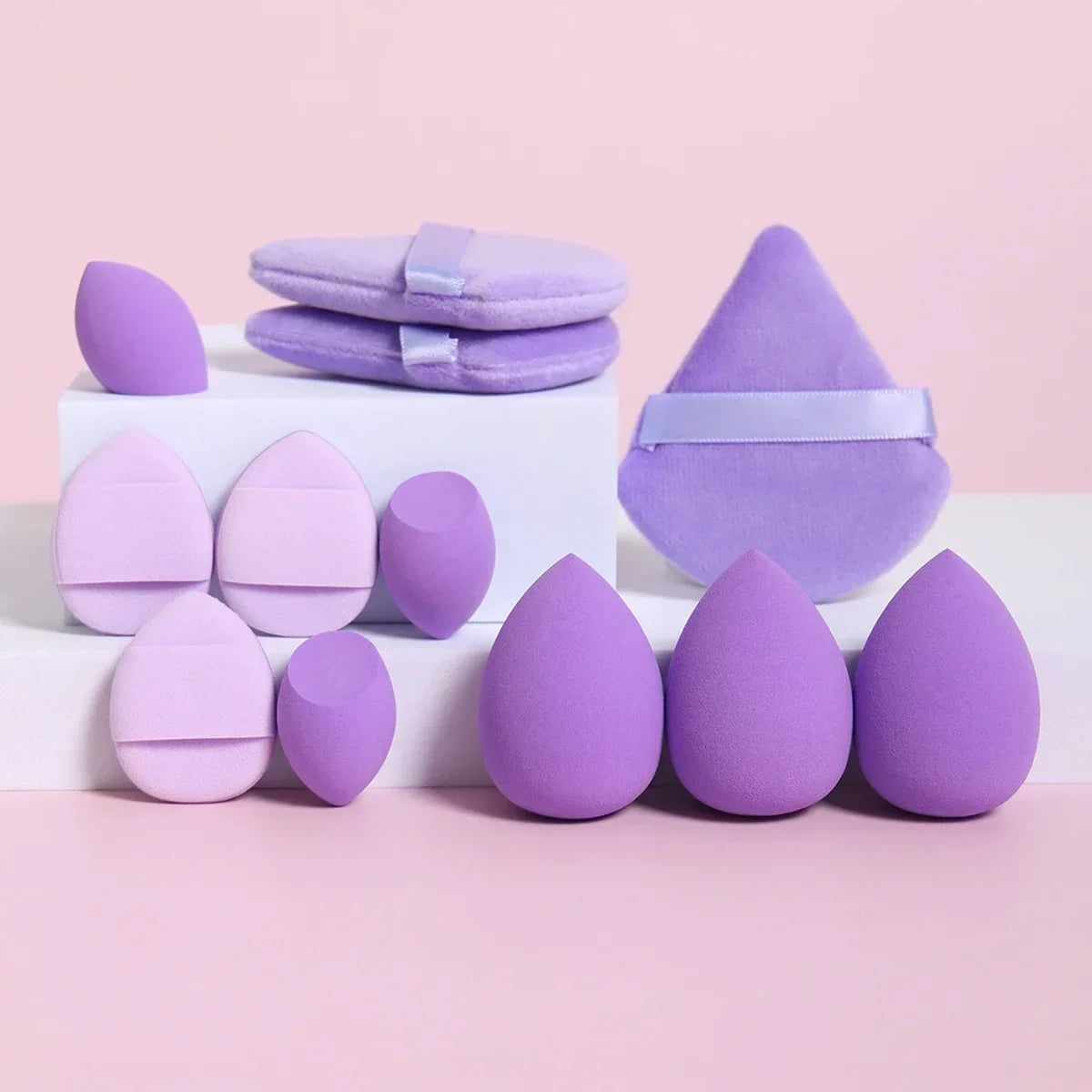 12-Piece Velvet Triangle Makeup Sponges