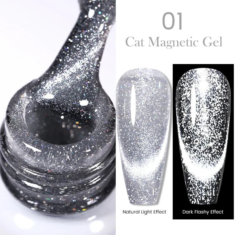 Sparkling Magnetic Cat Eye Gel Polish