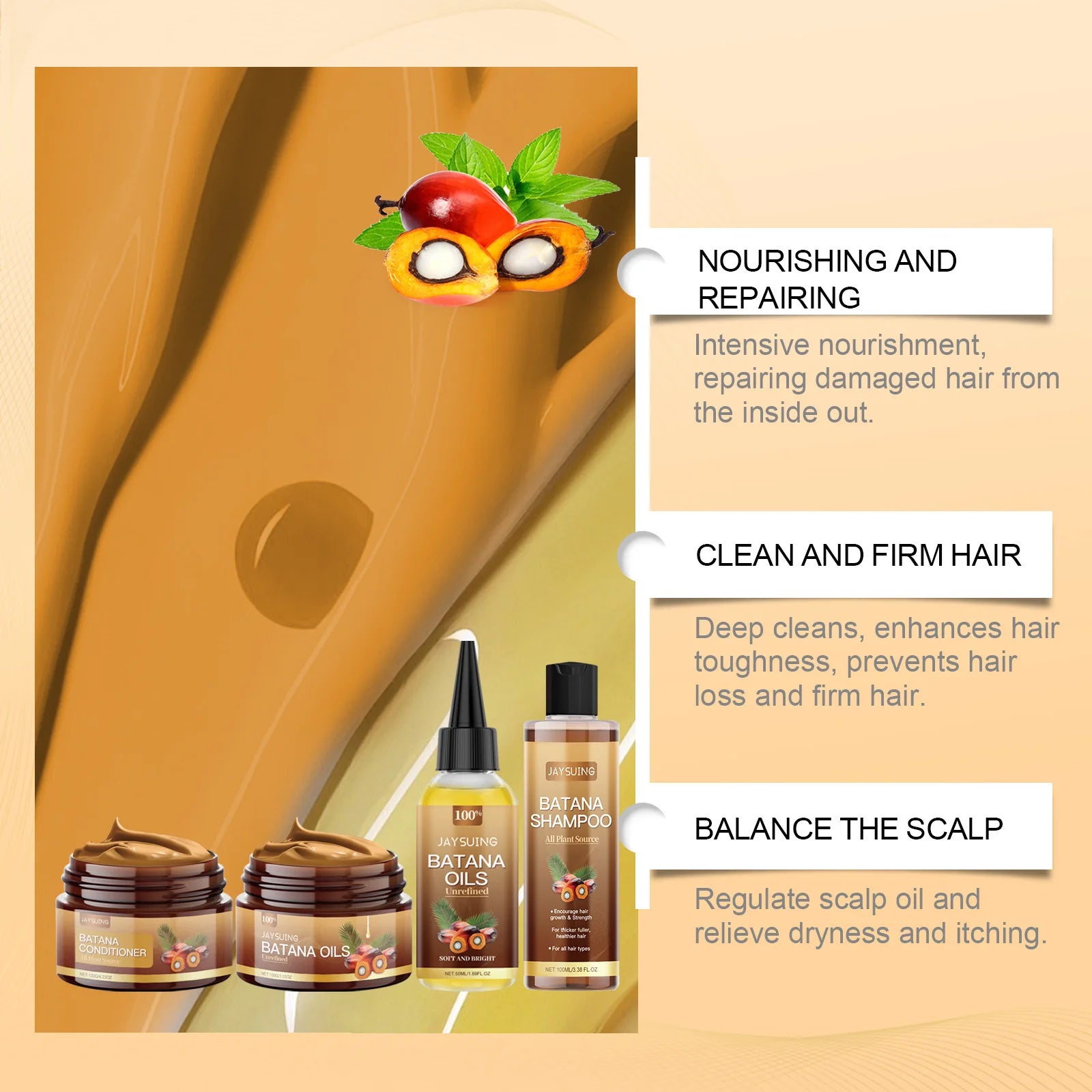 Batana Oil Hair Repair Shampoo Conditioner Set