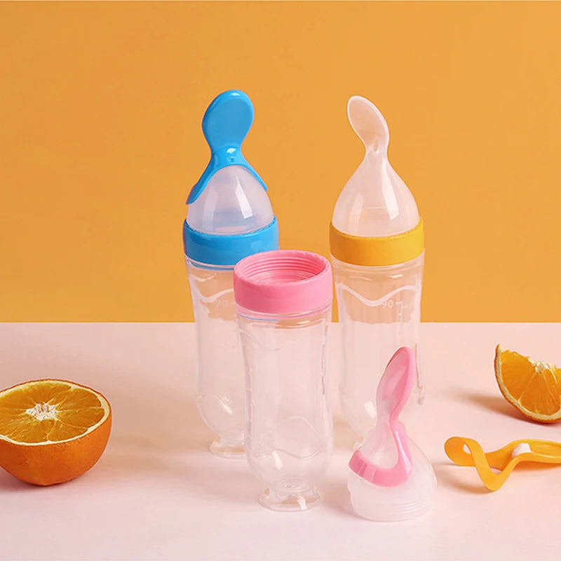 Silicone Squeezing Feeding Bottle