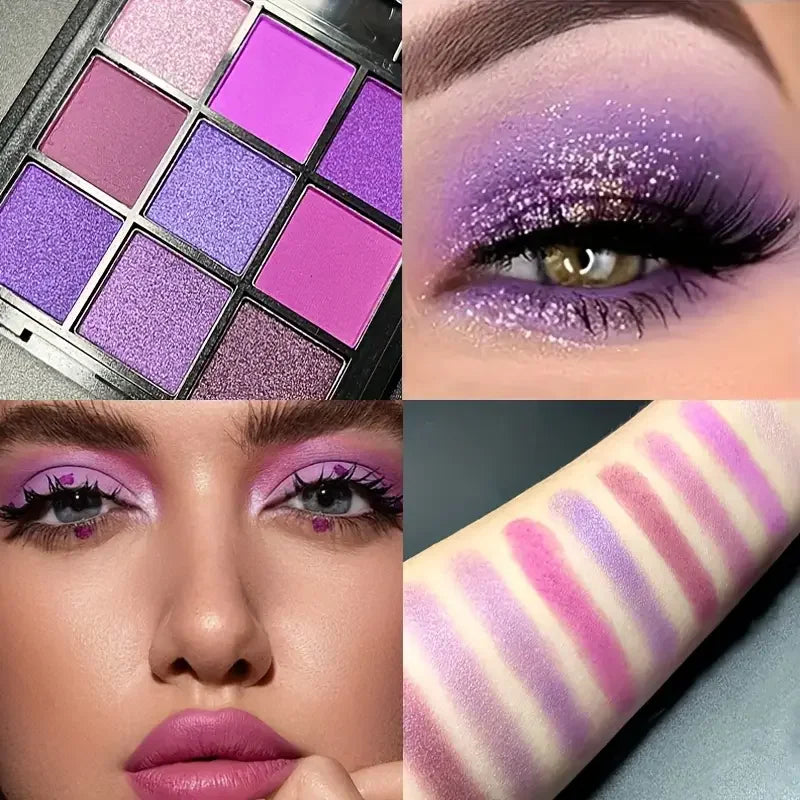 9-Color Purple Eyeshadow Palette