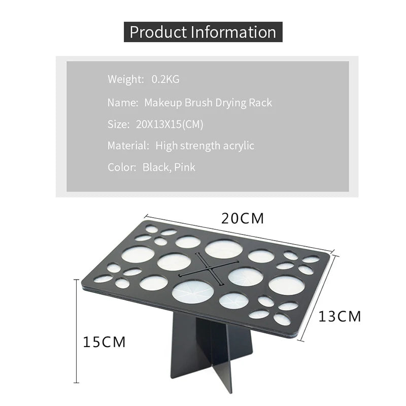 Collapsible Makeup Brush Drying Rack