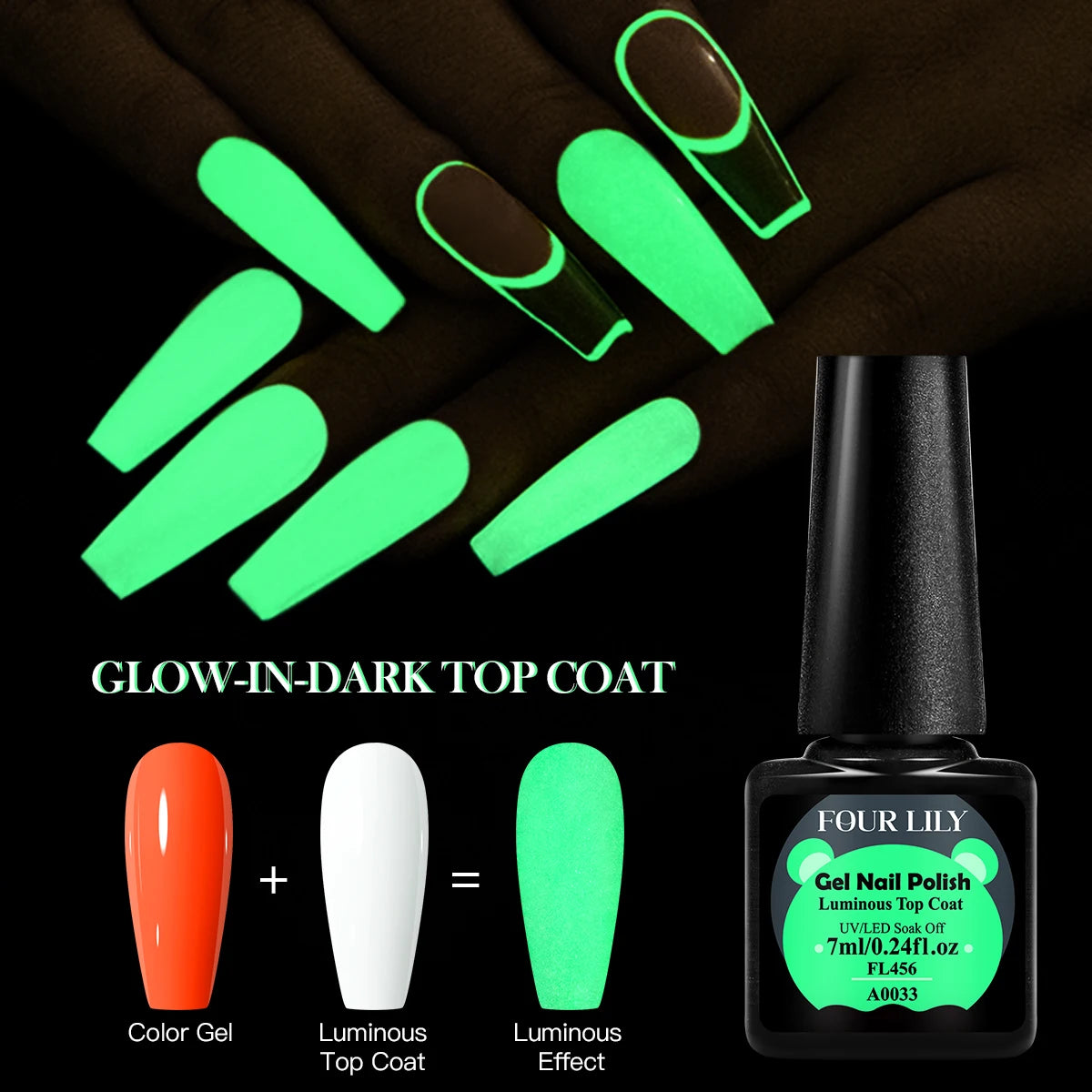 Glow-in-Dark Luminous Top Coat Gel Polish