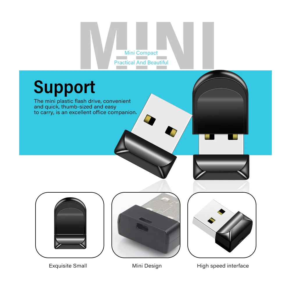 Mini USB Flash Drives with Keychain