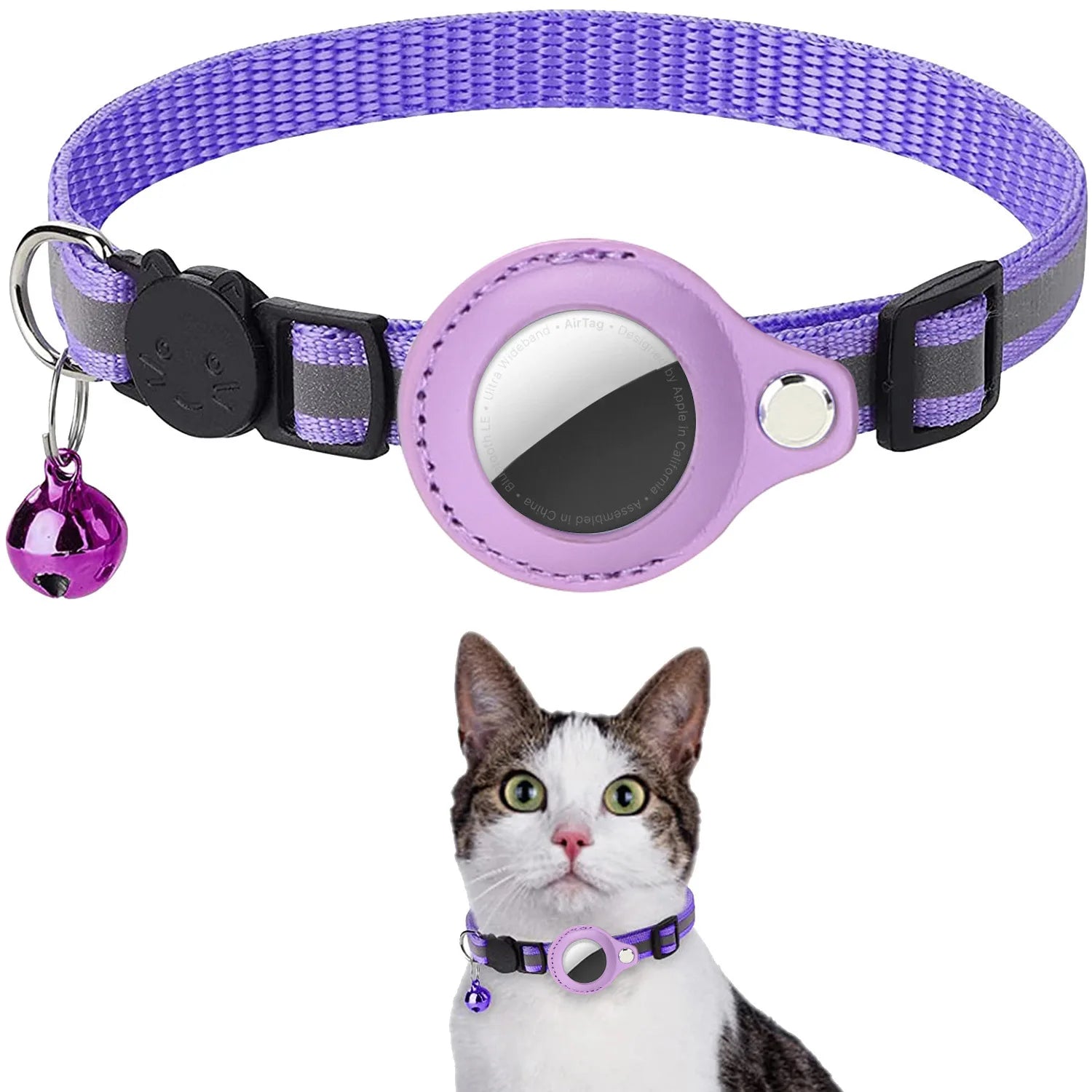 Adjustable Cat AirTag Collar