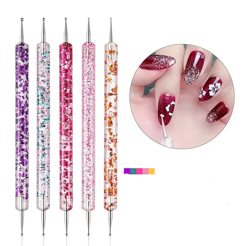 Dual-Ended Nail Art Dotting Pens Set