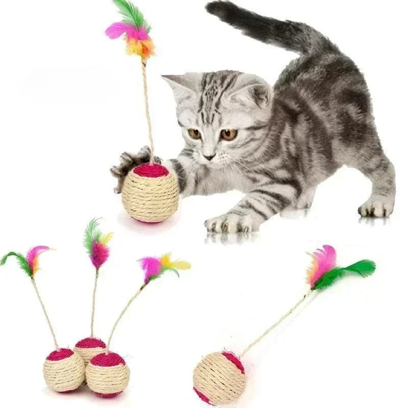 Sisal Scratching Ball Interactive Toy