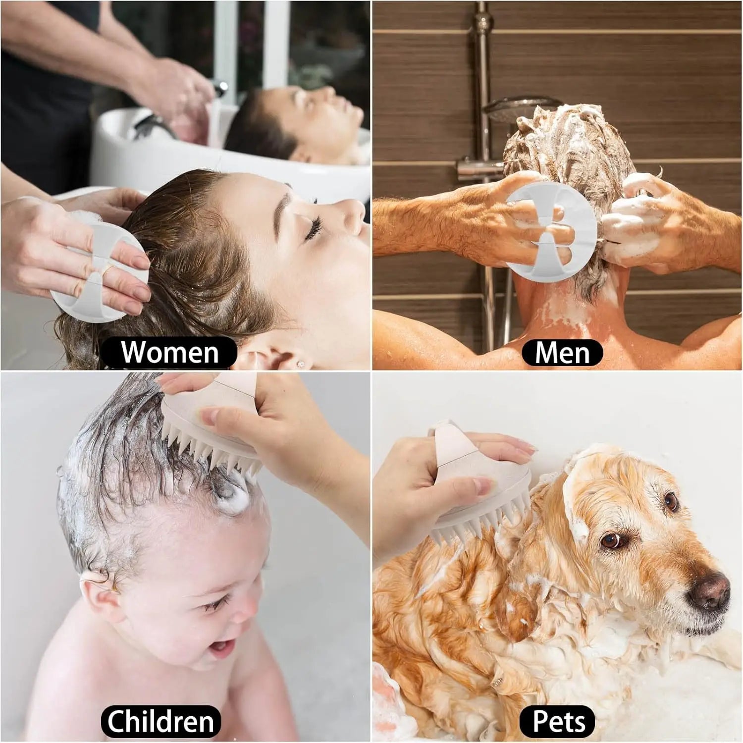Silicone Scalp Massager Shampoo Brush