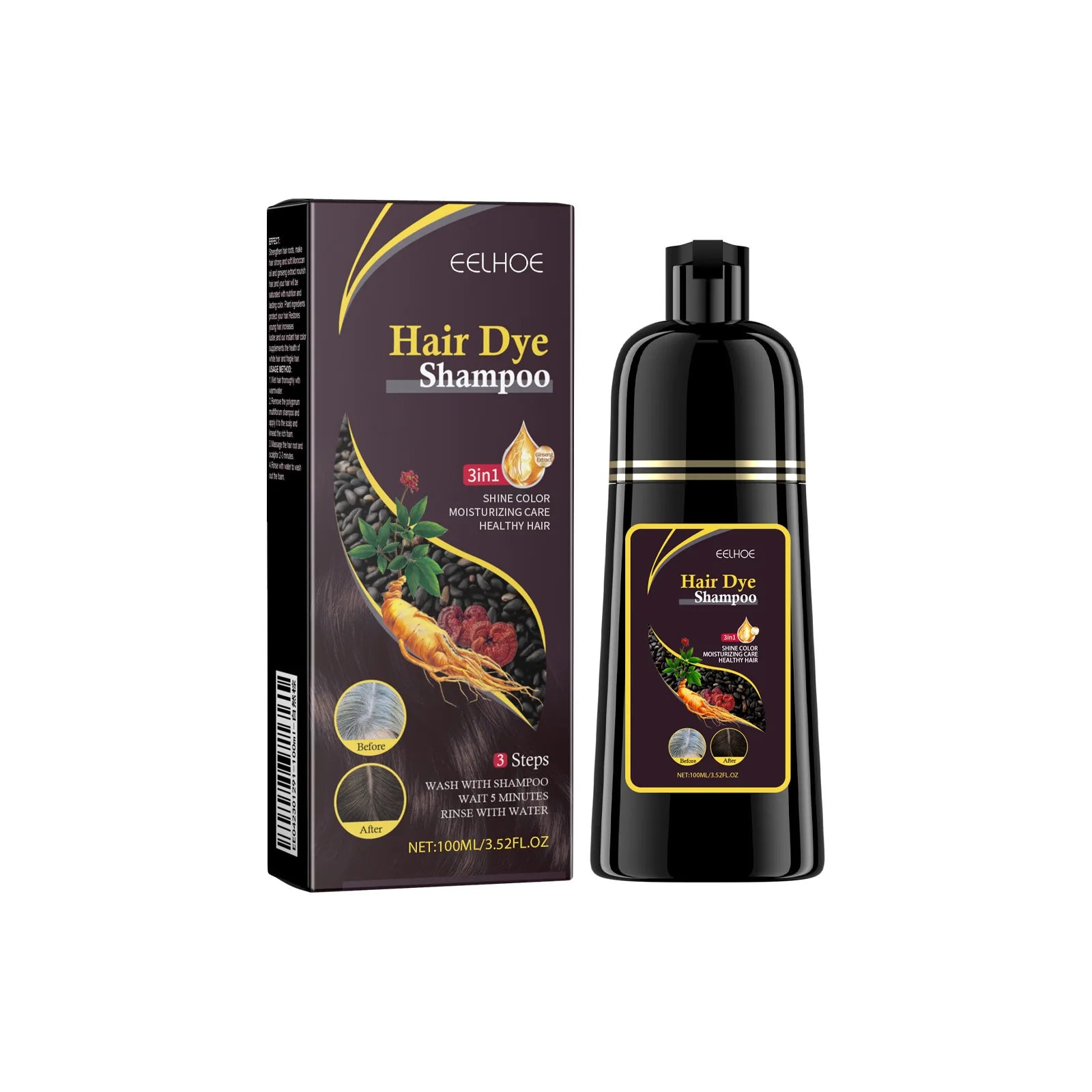 3-in-1 Rapid Hair Dyeing Shampoo