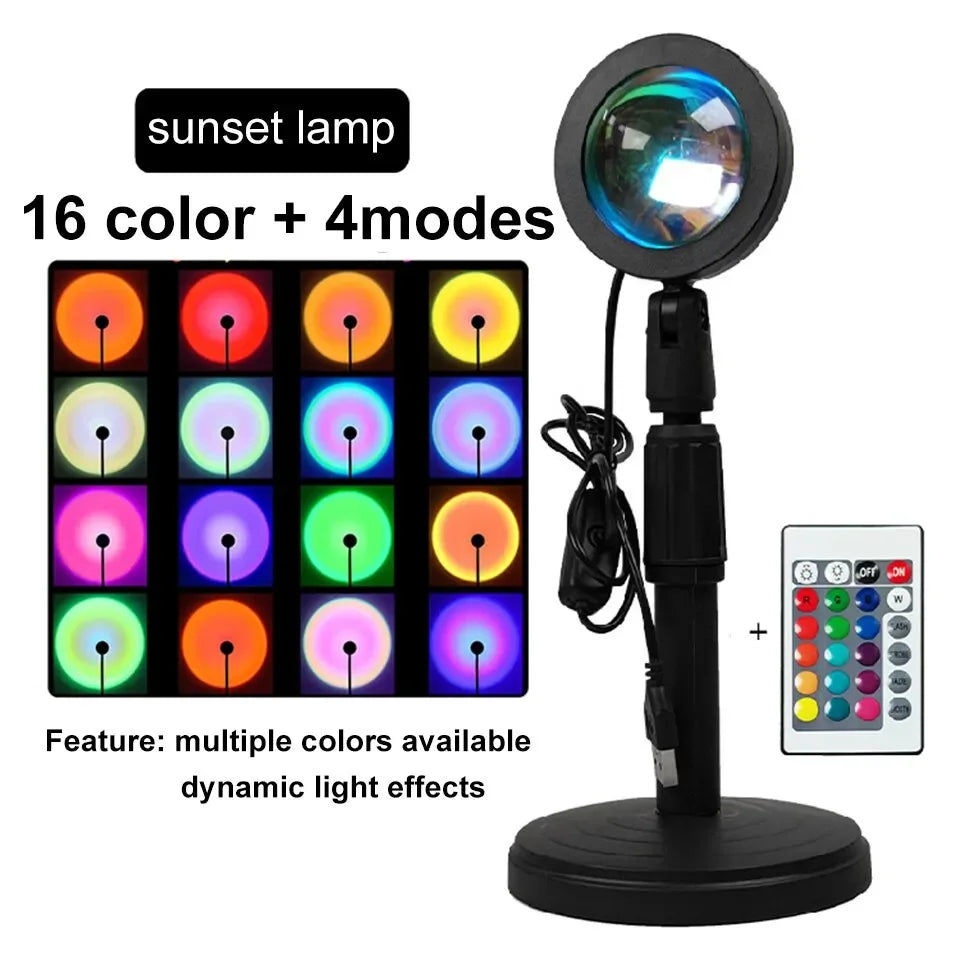 16-Color Sunset Projection Lamp