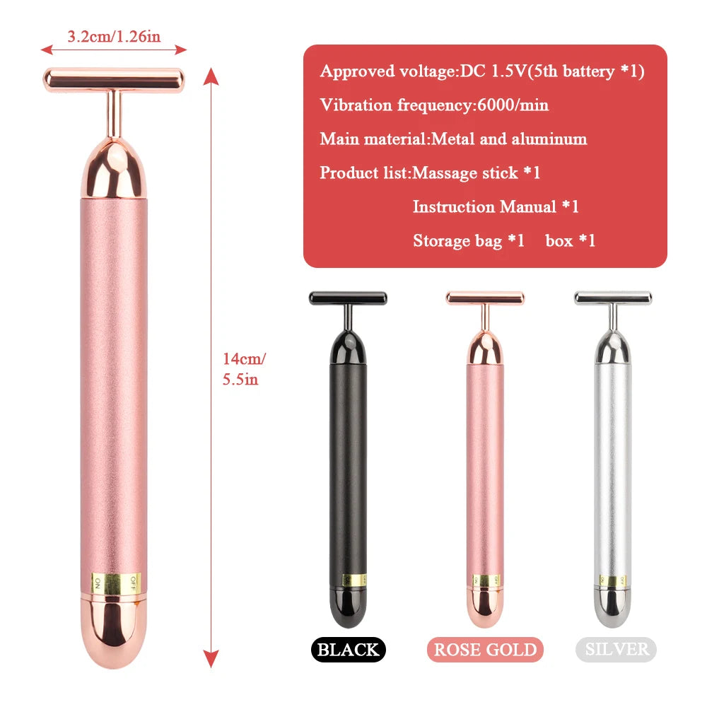 24K Gold Vibrating Facial Massager