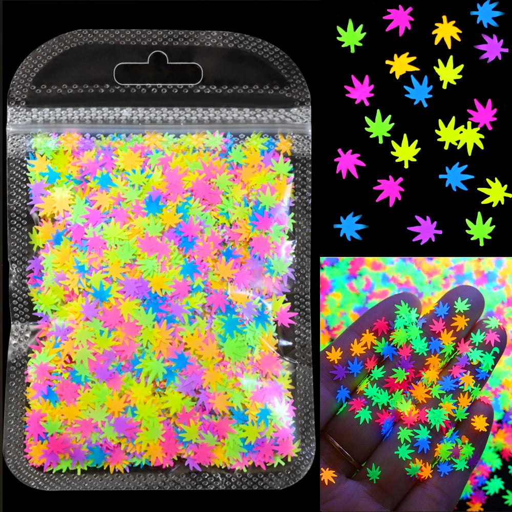 Blue-Green Luminous Nail Powder